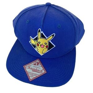 🆕 POKEMON Pikachu Embroidered Snapback Baseball Cap Hat 2017 Adult